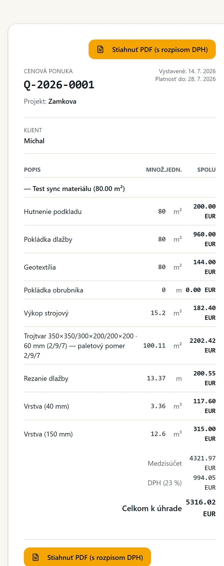 Verejná ponuka, ako ju vidí zákazník